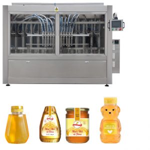 Automatisk Servo-stempeltype Sauce Honning marmelade Viskositet med høj viskositet Påfyldning af etiketteringsmaskine